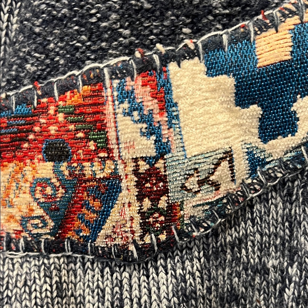 Sioni Boho Multicolor Patchwork Sweater- Large Nw… - image 4